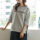 Standard Printed 3/4-sleeve Sweatshirt