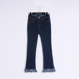 Fringe Boot Cut Jeans