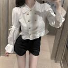 Double Breasted Cropped Blouse / Hot Pants