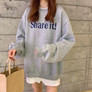 Layered Lettering Pullover