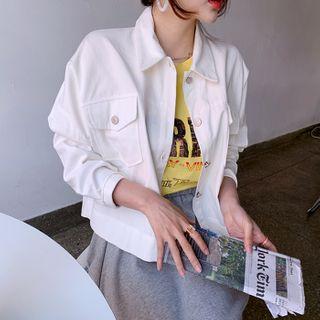 Flap-pocket Oversized Trucker Jacket