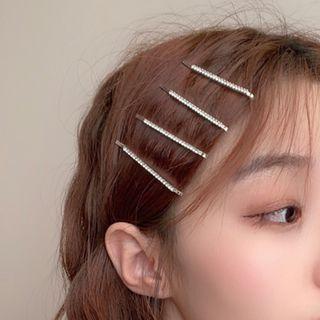 Rhinestone Hair Pin Set Of 2 - One Size