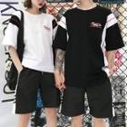 Couple Matching  Short-sleeve Printed T-shirt / Shorts
