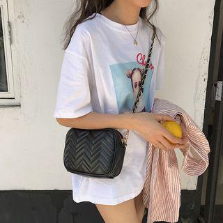 Quilted Faux Leather Handbag