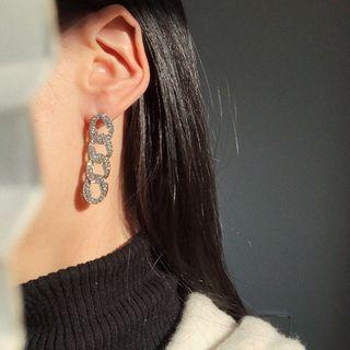 Chunky Chain Rhinestone Dangle Earring