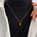 Raindrop Necklace 1pc - Gold - One Size