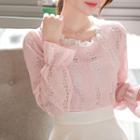 Square-neck Frilled Lace Top