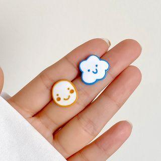 Smiley & Cloud Asymmetrical Earring