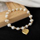 Faux Pearl Bracelet Pearl - Gold - One Size