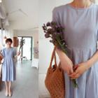 Tie-waist Pleated Dress