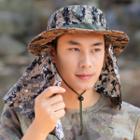 Camouflage Sun Hat With Neck Flap