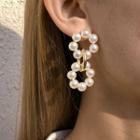 Faux Pearl Drop Earring 1 Pair - 2194 - Gold - One Size