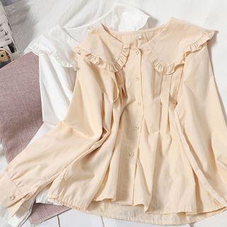 Plain Doll-collar Shirt