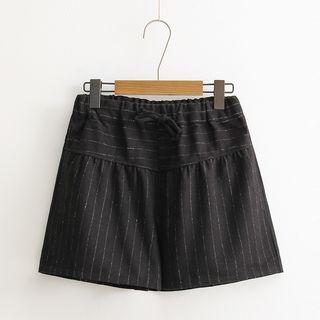 Pinstripe Wool Shorts