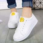 Smile Print Lace-up Sneakers