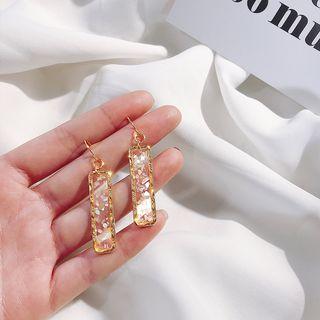 Transparent Bar Alloy Dangle Earring E1145 - Gold - One Size