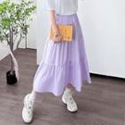 Tiered Long Cotton Skirt