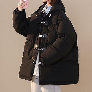 Toggle Button Hooded Padding Jacket