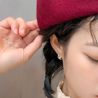 Non-matching Alloy Moon & Star Earring