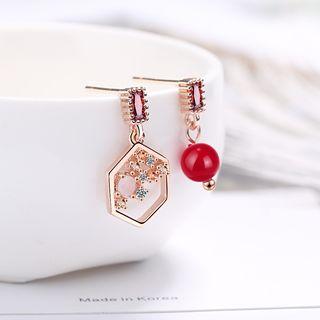 Non-matching Drop Earring 1 Pair - Rose Gold - One Size