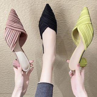 Round Heel Pointy Mules