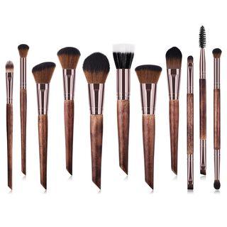 Set Of 11: Makeup Brush Set Of 11 - T-11007 - As Shown In Figure - One Size