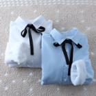 Long-sleeve Plain Fleece-lined Shirt
