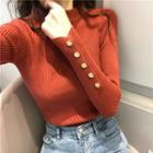 Long-sleeve Mock-turtleneck Sweater