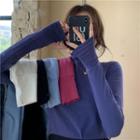 Long-sleeve High-necked Top