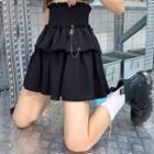 Tiered Frilly A-line Mini Skirt