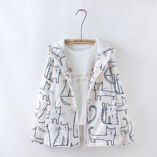 Cat Print Windbreaker