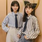 Neck Tie Striped Shirt