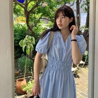 Smocked Cotton Long Dress