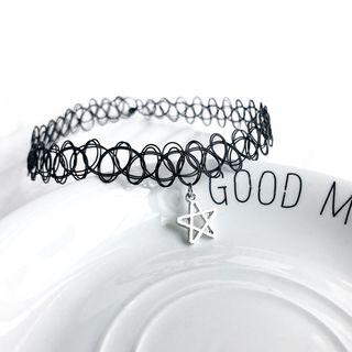 Star Pendant Nylon Choker As Shown In Figure - One Size
