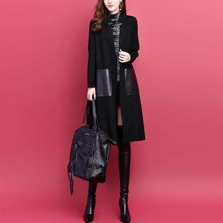 Single Button Knit Coat