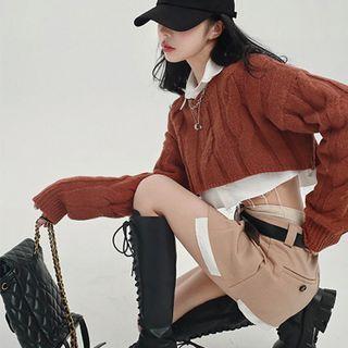 Cropped Sweater / Shirt / Skirt / Set