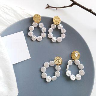 Faux Leather Dangle Earring