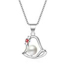 Faux Pearl Alloy Bell Pendant Necklace Pendant - One Size