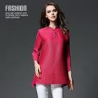 3/4-sleeve Button Top