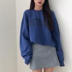 Lettering Sweatshirt Blue - One Size