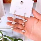 Freshwater Pearl Dangle Earring 1 Pair - Silver Stud - Gold - One Size