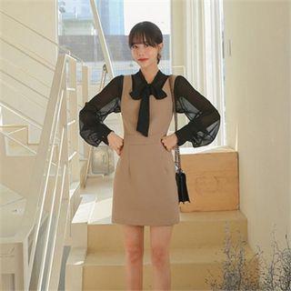 Slim-fit Mini Pinafore Dress