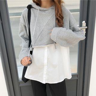Color-block Mock-two Loose-fit Top