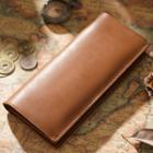 Genuine Leather Flap Long Wallet
