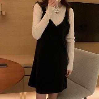 Velvet Overall Dress