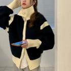 Turtleneck Cardigan Navy Blue - One Size