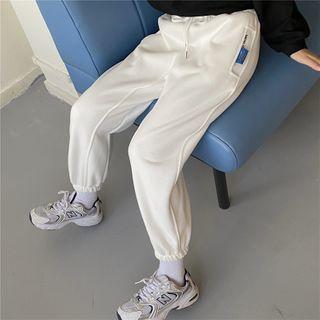 Embroider Straight-cut Pants