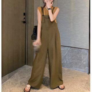 Plain Sweater Vest / Wide Leg Jumper Pants