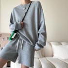 Set: Long Sleeve Sweatshirt + Sweat Shorts