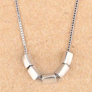 925 Sterling Silver Bead Pendant Necklace Chain - One Size